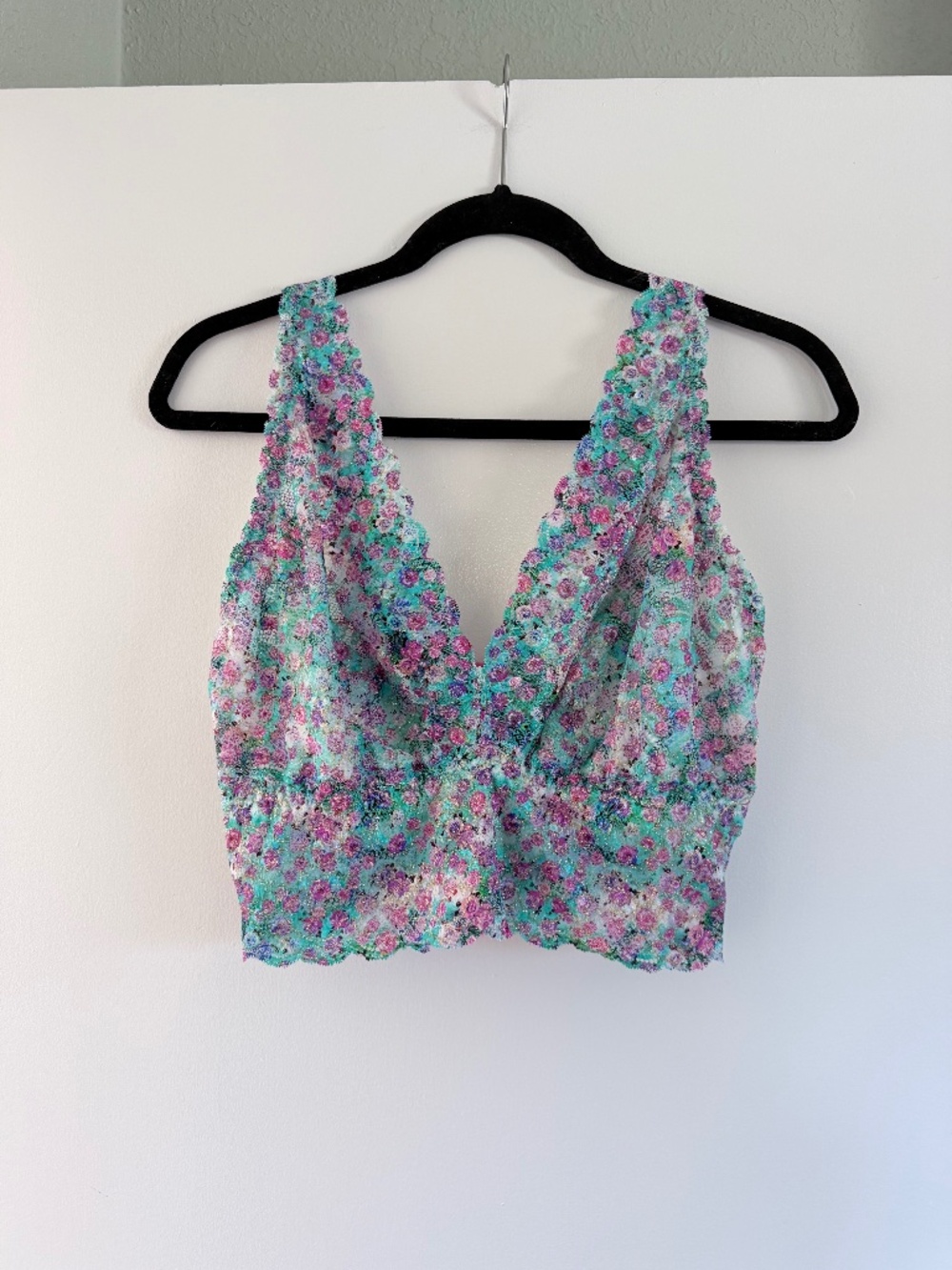 Cosabella Never Say Never Curvy Plungie Longline Bralette NEVEP1385 Posies L